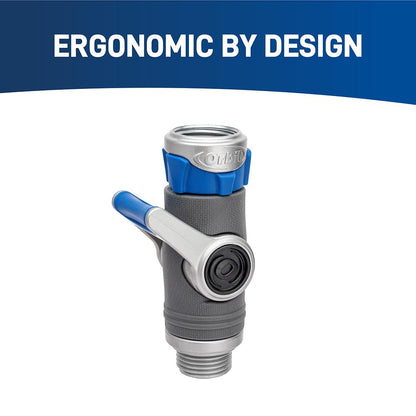 Orbit Heavy-Duty Shut-Off Hose Connector – Zinc Core, Easy-Grip Lever, High-Flow Control 28296