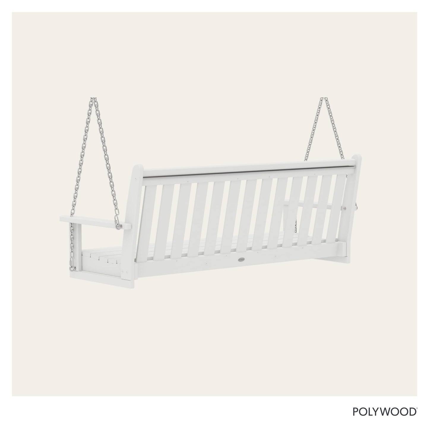 POLYWOOD GNS60WH Vineyard 60" Swing, White
