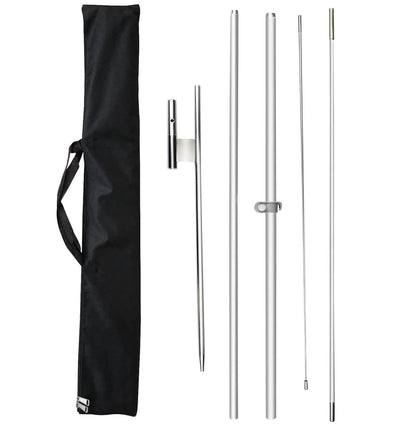 FSFLAG Feather Flag Pole Kit for Swooper Flag 8FT, Swooper Flag Pole Kit with Ground Spike for Feather Flags