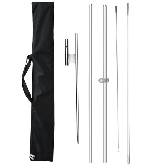 FSFLAG Feather Flag Pole Kit for Swooper Flag 8FT, Swooper Flag Pole Kit with Ground Spike for Feather Flags