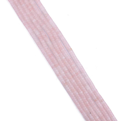 BEADIA Natural Rose Quarts Crystal Spacer Beads Caps Loose Semi Gemstone for Beading Jewelry Making 4mmx2mm 38cm