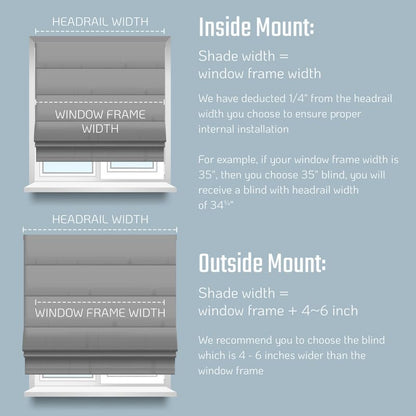 Everyday Celebration Roman Shades, Room Darkening Cordless Vertical Stripe Shades for Indoor Windows, Woven Fabric Blinds 31" W x 64" H, Natural