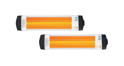 Econat C-15 Infrared Electric Wall Heater 1500W, Adjustable Thermostat, Quiet Targeted Heat, Indoor & Outdoor Use — 2 Pack