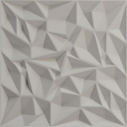 Ekena Millwork 19 5/8"W x 19 5/8"H Leto EnduraWall Decorative 3D Wall Panel, Dark Steel (Covers 2.67 Sq. Ft.