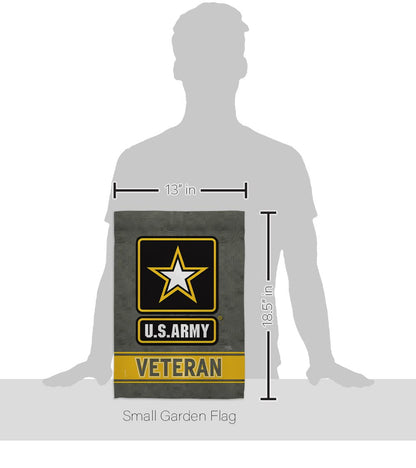 US Army Veteran Garden Flag - Armed Forces Rangers United State American Military Retire Official - House Decoration Banner Small Yard Gift Double-Sided Made in USA 13 X 18.5