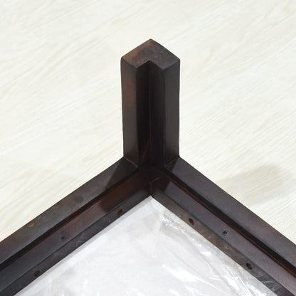 BBH Home's Handmade Light Walnut Rectangular Shaped Mango Wood Stool 14x14x9 Inch AMBBRSST0007