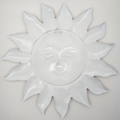 Daogtc Metal Sun Flower Wall Decor,13inches Sun Wall Art Hanging Decoration for Indoor and Outdoor, Garden Farmhouse Yard Patio Fence Living Room Bedroom Decor