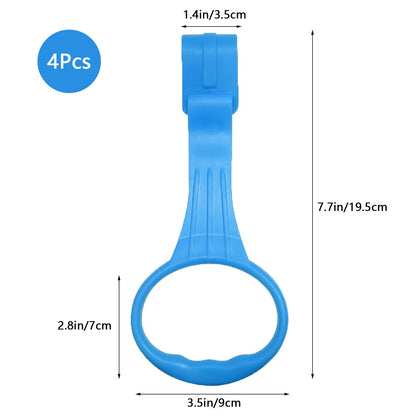 Awleynz 4Pcs Baby Playpen Pull up Rings, Pull up Rings for Play Pen, Playpen Accessories for Help Stand Up Walking Training Tool Newborn (Blue)