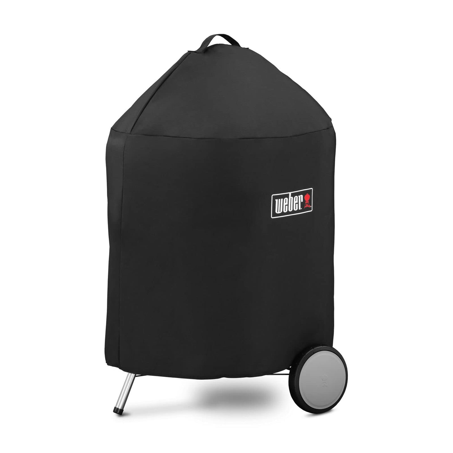 Weber Premium 22‑Inch Charcoal Grill Cover, Black – UV‑Resistant, Breathable & Water‑Resistant Polyester, Secure Strap Fit, Fits 22" Weber Kettle Grills, Fade-Resistent