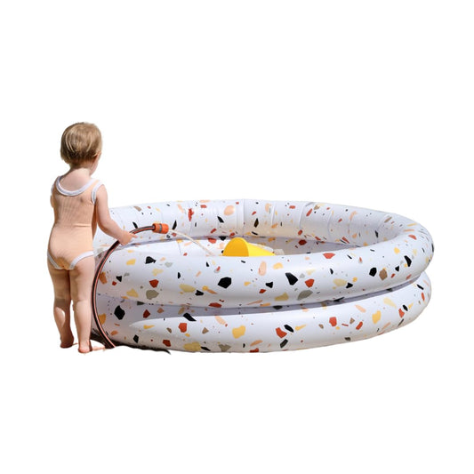 Pool Buoy Round Inflatable Pool with Storage Bag - Premium Outdoor Swimming Pool for Kids, Toddlers, Infants and Adults - Garden and Backyard Pools for Family Summer Pool Party (Luigi Lovegood)