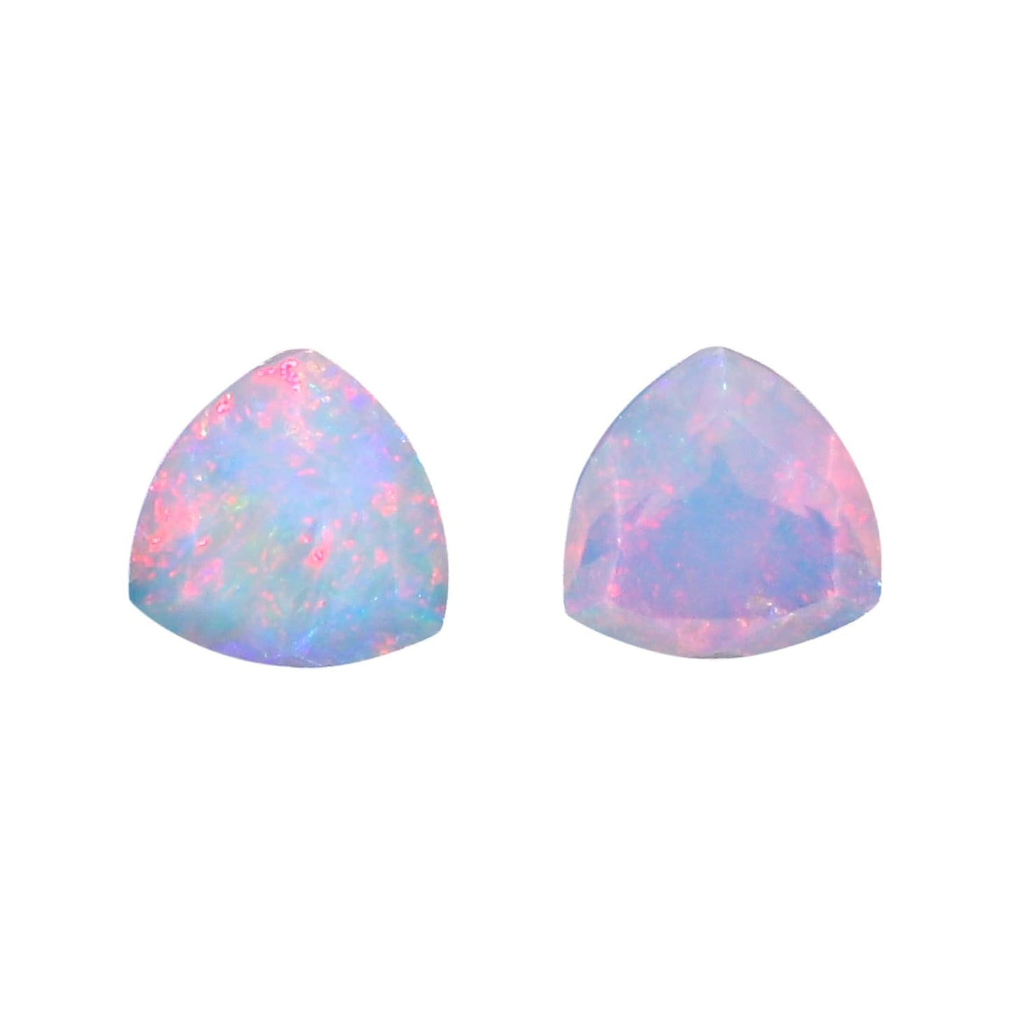 2 Pcs,8x8 MM, Yashee Natural Ethiopian Opal Crystal,Brilliant Cut, Trillion Shape, Jewelry Making Supply, Chakra Energy Healing Gemstone, Real Top Grade Crystal, Birthstone, Wholesale deal