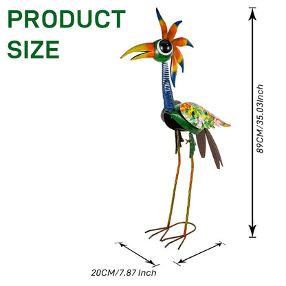 ViteenLight Metal Bird Sculpture,35" Bird Decor Yard Statue Decorations Outdoor,Funny Sculpture for Patio, Lawn, Backyard,Housewarming Present for Mom, Friends