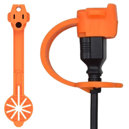 Prong Shield Outdoor Weatherproof Plug Cover - Extension Cord Waterproof Protector Covers for 120v Electric, 3 Prong Male End Weather Proof Exterior Ends Caps for Outside Electrical Plugs (20,Orange)