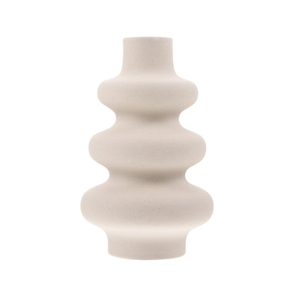 Beaupretty Matte Frosted Ceramic Geometric Flower Vase DIY Craft Decorative Floral Ornament Home Décor Accent for Living Room and Office