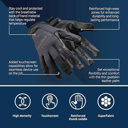 HexArmor | Law Enforcement Needlestick-Resistant Safety Work Gloves | HexBlue™ 2137 | Large