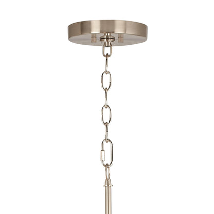 Giclee Glow Ava 20" Wide Embracing Change Print Shade Nickel Chandelier
