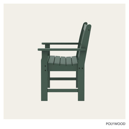 POLYWOOD Vineyard 48" Outdoor Patio Bench, Green