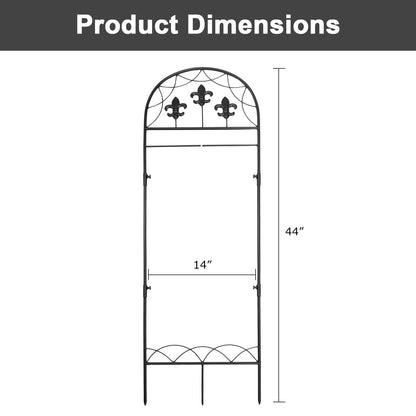 ESTTOP Garden Flag Stand, Metal Yard Flag Holer, Fleur Style Decorative Flag Pole Stake for Outside, Suit for 12 * 24 inch Christmas Garden Flag (Flag Not Include)