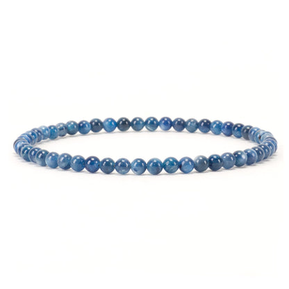 Cherry Tree Collection - Small, Medium, Large Sizes - Gemstone Beaded Bracelets For Women and Men - 4mm Round Beads (Kyanite, Medium)