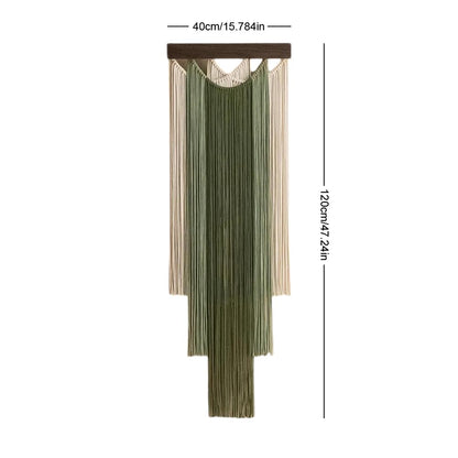 M MANUAL Macrame Wall Hanging 15.7x47.2Inch Fiber Handmade Macrame Wall Hanging Bohemian Yarn Tapestry Living Room Bedroom Modern Home Decor For Boho Home Decoration (A)