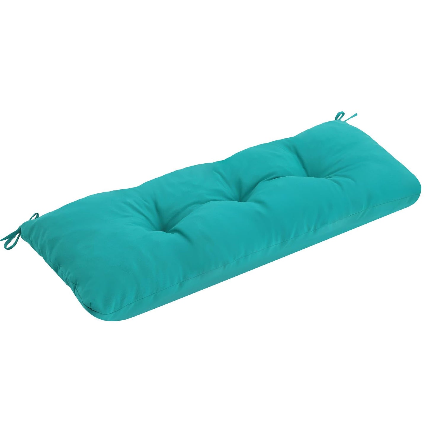 PRIMEPATIO Outdoor Bench Cushion Waterproof, Tufted Bench Seat Cushion 40 x 15 Inch, Patio Wicker Indoor Seat Pads for Outside Garden Patio Balcony, Blue