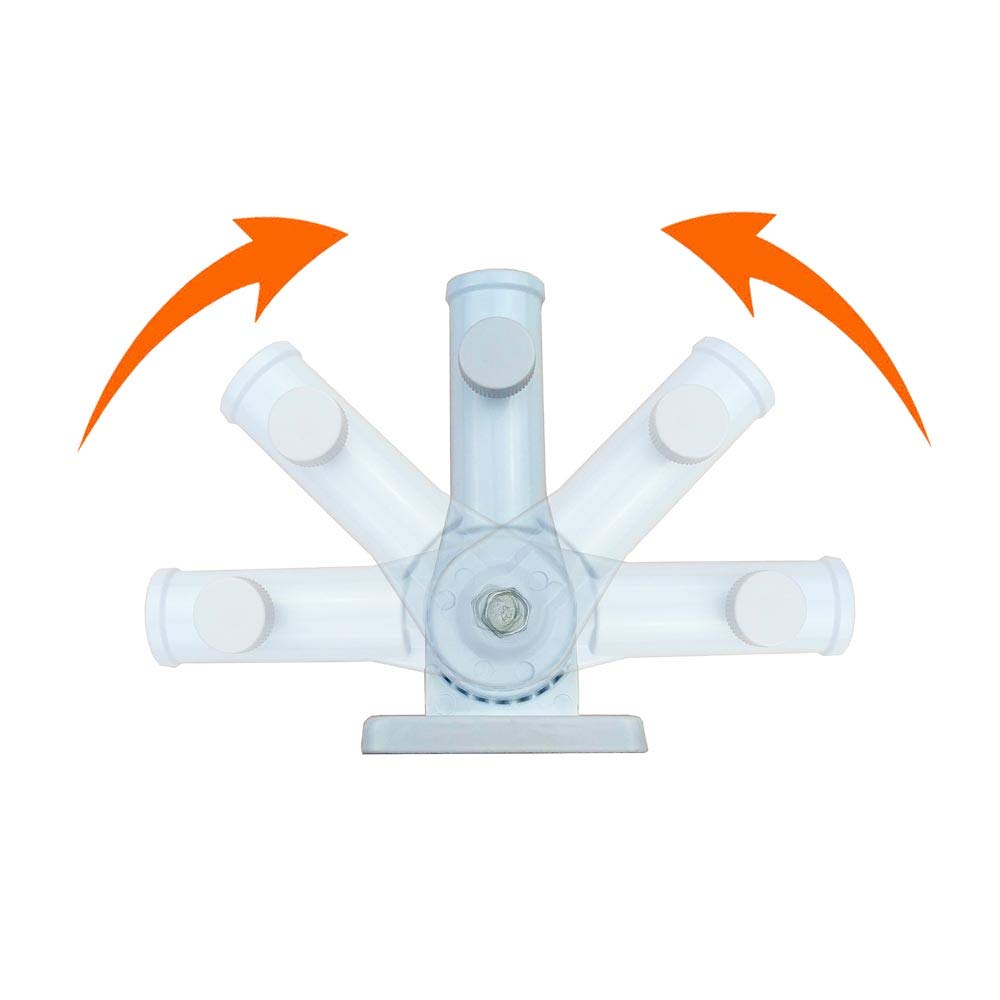1 Inch Aluminum Wall Mount Flag Pole Bracket in Multi- Position Premium Quality Flag Pole Holder Base Flag Stand, Pack of 2