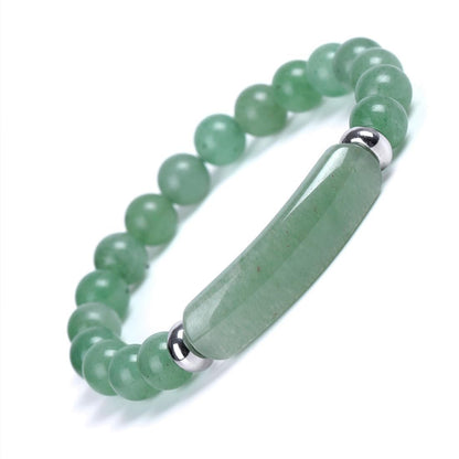 HAIXIAN Unisex Dongling Jade Natural Gemstone Bracelet, Elastic Adjustable Quartz Crystal Gemstone Bracelet Jewelry for Men Women (A1_Dongling Jade)