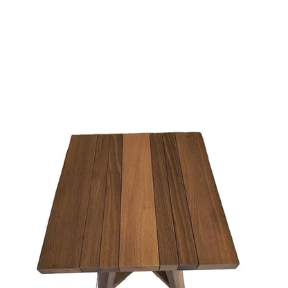 Handcrafted Outdoor-Indoor Table, Unfinished Hardwood, Side Table, 19" X18.5" Tabletop [Width] 24.75" [Height]