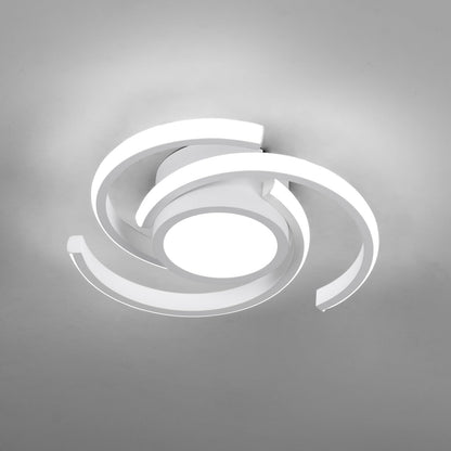 ADISUN LED Modern Ceiling Light,6000K Semi Flush Mount Ceiling Light Fixture,Unique White Ceiling Lights Fixtures for Living Room Bedroom Corridor Aisle Hallway Indoor Ceiling Lamp (D11 in*H3.9 in)