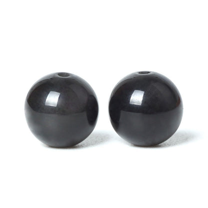 100Pcs Natural Stone 8mm Colorful Obsidian Beads Round Loose Gemstone Energy Healing Beads Hole Size 1mm DIY Smooth Beads for Bracelet Necklace Earrings Jewelry Making