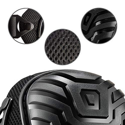 Rockland Guard Work Knee Pads for Men & Women - Professional Heavy Duty Knee Pads for Work in Construction, Flooring, Gardening, Roofing - Protective Gel Cushion Padding, Adjustable via Clip-On Straps