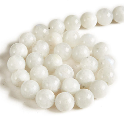 60pcs 6mm Moonstone Beads Natural Gemstone Beads Round Loose Beads for Jewelry Making