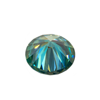 GEMHUB Diamond Loose Stone 2.25 Ct Round Brilliant Cut, Use for Pendant/Ring Genuine Moissanite Green Loose Gemstone