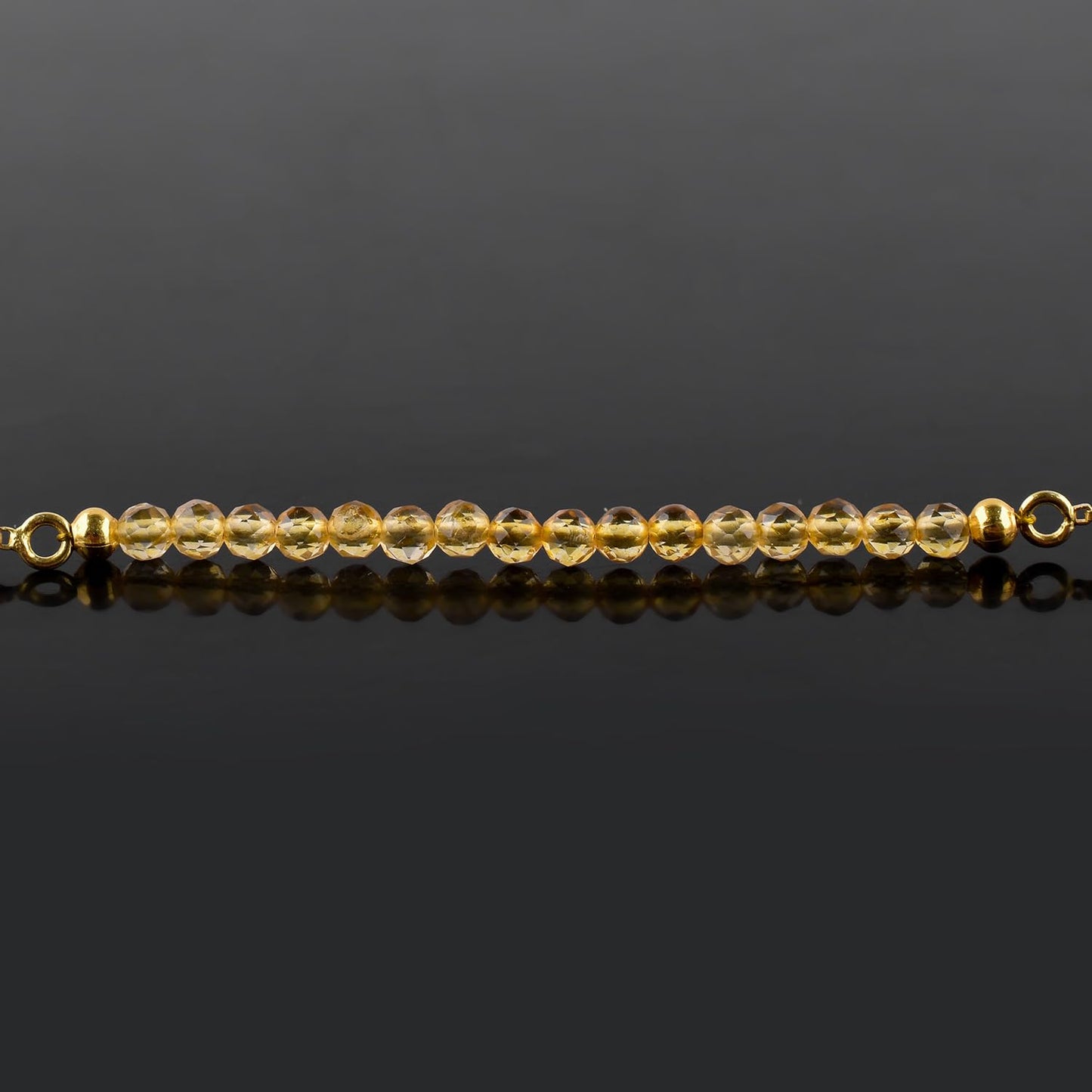 InfinityGemsArt Citrine Bracelets For Women Mother's Day, November Birthstone Jewelry, Micro Yellow Beads Beaded Stone Bolo Slider Crystals Gemstones Jewelry, 14K Gold Plated Adjustable Chain, Gift For Her