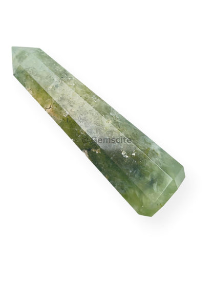 WholesaleGemShop 3 Inch Gemstones PREHNITE Obelisk Tower Jumbo Facet Aura Rock Crystal Natural Polished Earth Wand Spirit