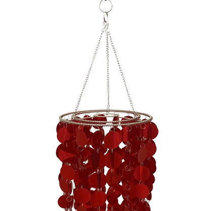 FlavorThings Red Bling Hanging Chandelier Great idea for Wedding Chandeliers Centerpieces Decorations and Any Event Party Decor (Crimson)