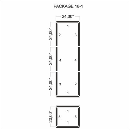 Birdeco Easy Installation Wall molding kit for DIY Lovers, pre-Cut, Ready to Assemble with Glue | 2 Top 2 Bottom Frame