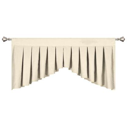 OYRING Valances for Windows Beige Window Valance for Living Room Rod Pocket Blackout Valance for Kitchen，Pack of 1 （Beige 39" W x 20" L）