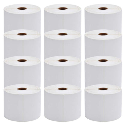 MFLABEL 4x6 Direct Thermal Shipping Labels - 12 Rolls of 450 Labels/Roll, Compatible with Zebra 2844/ZP450/ZP500/ZP505, USPS/FedEx/UPS/Amazon Shipping, Smudge-Resistant & Permanent Adhesive