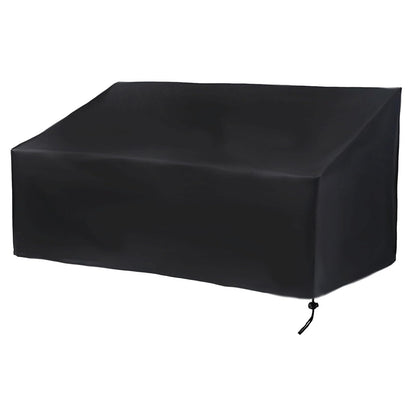 Hoypeyfiy Patio Bench Cover,Furniture Bench Cover,Waterproof Windproof Oxford Fabric Bench Cover for Furniture (Black)