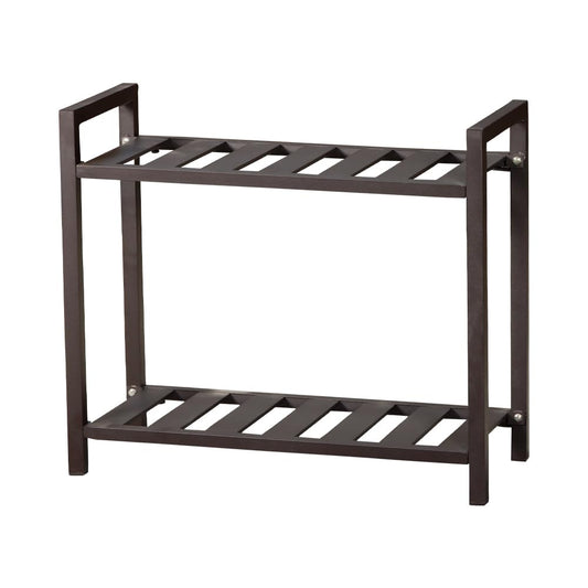 DHYGOTFUR Versatile Indoor/Outdoor Plant Stand – High-Strength Aluminum with 300 LBS Load Capacity - Ideal Decor for Patios, Gardens, Living Rooms | L21.6 x W11.8 x H22 inches