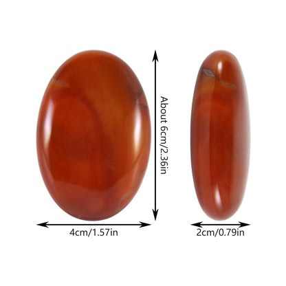 Nvzi Carnelian Crystal Palm Stone, Worry Stones, Crystals and Healing Stones, Polished Rocks, Natural Gemstones, Chakra Stones for Healing Crystals Daily Use