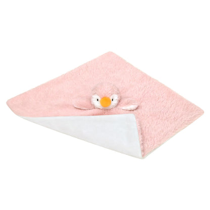 Doindute Baby Soft Pink Penguin Stuffed Animal Security Blanket, Plush Penguin Character Lovey Blanket, Baby Shower/Nursery Gift, Newborn Infant Toddler Snuggle Blankie for Girls Boys, 14 Inches