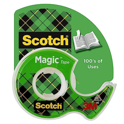 Scotch and Post-it Brand Office Essentials Kit, Business and Teacher Supplies Set with Post-it Super Sticky Notes, Scotch Super Hold Tape, Scotch Magic Tape, Post-it Flags, Sharp Scissors for Office