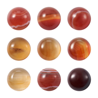 Fashewelry 50Pcs Natural Agate Cabochons Colorful Stone Half Round Beads 10mm Flat Back Gemstone Chakra Healing Crystal Dome Cover Cabs for Jewelry Making