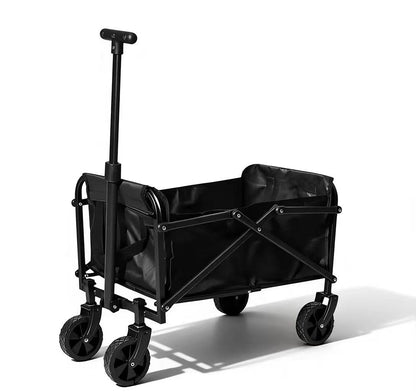 Opkkcun 120L Small Collapsible Wagon Cart Foldable Garden Cart with All Terrain Wheels, Lightweight Portable Utility Wagon for Beach, Camping, Grocery, Shopping, Outdoor Sports