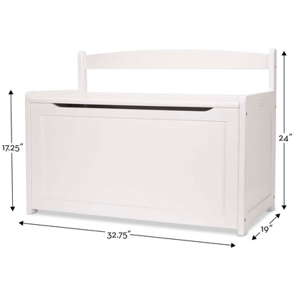 Melissa & Doug Toy Chest, Wooden Toy Storage Box with Safety-Hinged Lid, Kids Toys Storage Organizer for Playroom, Bedroom, & Montessori Classroom Furniture for Boys & Girls Ages 3+