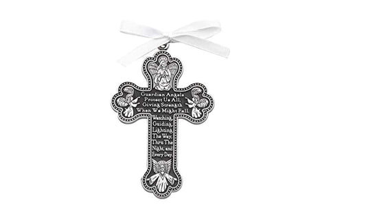 Cathedral Art Guardian Angel (Abbey & CA Gift) Cross Crib Medal for Jewelry Making (CM8)