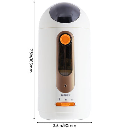M&G Electric Pencil Sharpener for Colored Pencils 6.5-11mm, Fully Automatic Astronaut Design Pencil Sharpener, Auto In & Out Hands-Free, Rechargeable USB/Battery Operated, Home Classroom Office, White