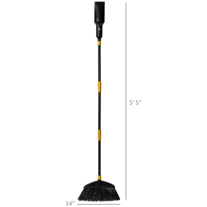 Aerobroom Outdoor Broom and Cordless Leaf Blower Combo, Mini Leaf Blower with Collapsible Broom Handle, Air Stick Blower/Broom Tool for Patios, Decks, Driveways, RVs, Camping and Shops